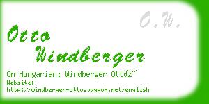 otto windberger business card